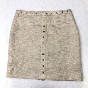 🚨 Skies are Blue Metallic Gold Studded Skirt